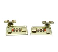 mophrati Cerrojos para maletas con cerradura combinada, solución de seguridad para maletas, cerrojo para caja de herramientas fácil instalación, dorado, 65 * 29mm