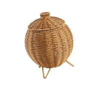 mophrati Cesta de Mimbre para la Compra, Cesta de Boda, Organizador rústico para Acampar, Almacenamiento Alimentos, Tejida a Mano, Picnic Tejida única, Almacenamiento Flores