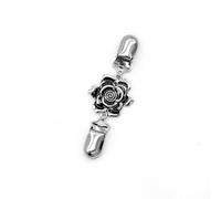 mophrati Clip de bufanda Suéter de plata Clips Patrón rosa Estilo vintage Abrazadera para envolver Joyería Accesorios vestir Día San Valentín