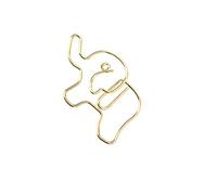 mophrati Clip de papel con forma de Animal, 30 Uds., Clips para sobres, marcador dibujos animados, Pin Mini Multicolor, novedad, escuela negocios decorativa , Elefante/Oro
