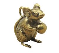 mophrati Colgante de ratón retro creativo, artesanía de latón, regalo, dije ratón, collar escultura, miniaturas únicas, decoración joyería, colgante retro, collar escultura rata, dije