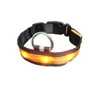 mophrati Collar Brillante Ajustable para Mascotas, para Viajar, Senderismo, Caminar de Noche, Gargantilla iluminada con Animales, Collares Luminosos Reutilizables portátiles, Naranja, Metro