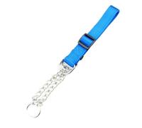 mophrati Collar de Metal para Mascotas, reemplazo Universal, Antideslizante, Ajustable, para Acampar al Aire Libre, Senderismo, Jugar, Accesorios de Gargantilla Remolque, Nailon Azul