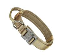 mophrati Collar de Perro Ajustable para Necesidades tácticas Durable para Perros medianos y Grandes - Hebillas Ajustables de Nailon fáciles Limpiar, Caqui, Metro