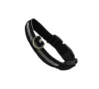 mophrati Collar LED para mascotas, suministros para mascotas, nailon, pérdida brillante, luces antipérdida, collares, accesorios, actividades de seguridad para caminar, batería blanca, XS