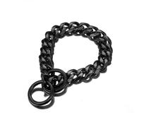 mophrati Collar para Perro para Razas pequeñas a Grandes, Collar de Cadena para Perro de Acero y Titanio, para Perros, para Perros fácil Usar, Negro, 18 Pulgadas