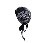 mophrati Cómodo y duradero gorro de algodón tipo bandana para hombre, para deportes al aire libre, ciclismo, forro para casco, para mujer y adulto, con diseño de calavera, Sombrero pirata, METRO
