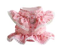 mophrati Conjunto de correa de ropa para mascotas impresa Control seguridad Chaleco cuello encaje casual Arnés Animal Halter Ropa Fiesta Vacaciones, METRO