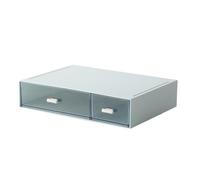mophrati Conveniente Organizador de Escritorio: almacene eficientemente Suministros de Oficina Organizador Almacenamiento Escritorio plástico Almacenamiento cajones, Azul, 2 cajones