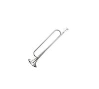mophrati Corneta profesional para caballería, corneta de marcha, regalo para niños, para involucrar a jóvenes músicos en actividades musicales, trompeta de marcha con boquilla, plata