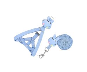 mophrati Correas Remolque Cuerda para perro Tracción Lindo Interesante Correa para el pecho Juego de correa Cachorro Corgi Teddy Cable Reutilizable Suministro para mascotas, Azul, S