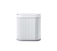 mophrati Cubo de basura totalmente automático sin contacto que viene en un diseño brillante utilizando tecnología de sensor infrarrojo inteligente, cargando gris, 7L