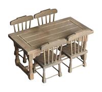 mophrati Decoración de casa de muñecas para Madera, Juego Muebles únicos, Accesorios, Comedor Infantil para Madera en Miniatura. Sin Colorear, se Puede Hacer tú Mismo y Colorear a tu Gusto.