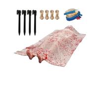 mophrati Decoración de Escena de Halloween, Paquete Accesorios para víctimas muertas, Decoraciones Halloween, Accesorios para víctimas, Gruesos, con Bomba