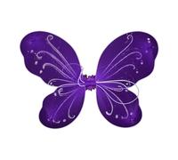 mophrati Delicado Disfraz de Hada Mariposa para niñas. Accesorios de Disfraces para Cosplay, escenarios y carnavales. Disfraz de Hada con alas para Cosplay y carnavales. , Púrpura , 35 x 42 cm