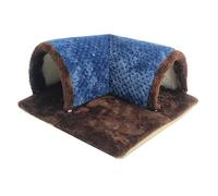 mophrati El Refugio para cobayas Ofrece una Cama cálida y acogedora y túneles con colchones extraíbles Que garantizan un Entorno Limpio para Las Mascotas, Azul