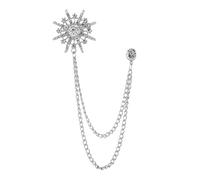 mophrati Elegante broche de diamantes de imitación con forma estrella anís, estilo retro, para amantes los cumpleaños.