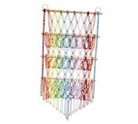 mophrati Elegante hamaca de red para peluches que ofrece amplio espacio de almacenamiento y un acogedor. Ofrece amplio espacio almacenamiento y organización. Hamaca red tejida a mano para