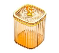 mophrati Elegante tarro hermético para almacenar frutos secos, aperitivos y té, con tapa a prueba de polvo, ideal para almacenar dulces y frutas secas, ámbar, METRO