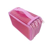 mophrati Estuche de Tela Oxford con Grandes y Bonitos Agujeros para lápices, Organizador de Material Escolar Arte, papelería Bonita, Rosa