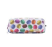 mophrati Estuche para lápices de fácil Acceso - Red Conveniente para Herramientas pequeñas Lápices Borradores y Reglas Patrones Lindos Patrón múltiple, Macaron