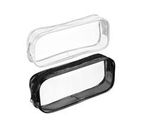 mophrati Estuche para lápices Hecho de PVC, 2 Paquetes por Lote, Gran Capacidad, Transparente e Impermeable, papelería, Bolso Escolar, Seguro e Inodoro