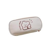 mophrati Estuche para lápices Resistente a la Suciedad para Mujer - Papelería Suciedad y Polvo Estuche para lápices Lindo Diseño Lindo de Gran Capacidad, Oso pensante