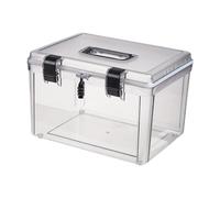 mophrati Estuche portátil a Prueba de Polvo Premium para Lentes y Accesorios de cámaras Digitales Durante Viajes, Caja Impermeable Transparente para cámara Digital, con Cerradura, 32 x 24 x 21.5 cm