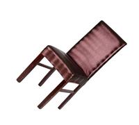 mophrati Fundas para sillas a la moda, prácticas, buenas elásticas, fáciles de montar, PU, funda para silla de comedor, Protector para silla, cafe dorado