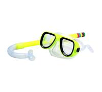 mophrati Gafas de natación con Cierre Seguro Que garantizan Comodidad para niños y niñas. Equipo de Snorkel de 3 a 9 años. Durabilidad Garantizada. Set de Snorkel para niños, Amarillo, 35x15x6cm