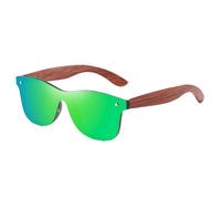 mophrati Gafas de sol de moda Para madera Natural con protección UV para montura ligera Unisex y lentes polarizadas gafas conducción hechas a mano, verde