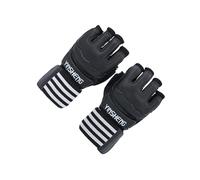 mophrati Guantes de Levantamiento de Pesas, Correa de muñeca Ajustable y extendida, manejabilidad, Resistencia al Desgaste y al desgarro, Guantes de Boxeo, de Entrenamiento de, Negro, Metro