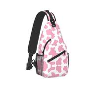 mophrati Hebilla de plástico para mochila de senderismo resistente y duradera, bandolera con flores de poliéster Changchun, bolso de hombro para hombre, manchas rosas y blancas