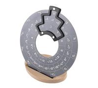 mophrati Herramienta de acordes de melodía Círculo de quintas de metal Rueda para músicos principiantes de violín violeta con base, gris con base, Diámetro 12cm