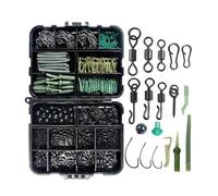 mophrati Juego Completo de 420 Piezas de Aparejos para Pesca de Carpas, Caja de Almacenamiento con Fundas Anti-Manguitos, broches giratorios de Cambio rápido, jigs de Carpa, Tope