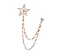 mophrati Juego de broche de estrella y pasador de corbata para hombre, accesorios de traje especialmente diseñados para fiestas, celebraciones, padres y maridos. Broche de, Oro