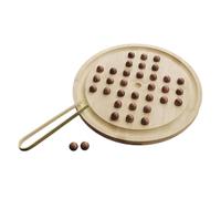 mophrati Juego de de Solitario Artesanal con 34 canicas Que Garantiza Tiempo Juego en Familia, potenciando los desafíos mentales y el estratégico. Tablero Rompecabezas Solitario para Madera