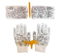 mophrati Juego de masaje de manos y pies, calcetines y guantes para una comodidad reutilizable y transpirable con zonas marcadas para mejorar la reflexología, calcetines esquemáticos puntos acupuntura