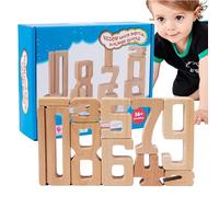 mophrati Juego Interactivo de matemáticas con Bloques de construcción Digitales para Madera, Juguetes educativos para niños 3 años, Juguetes construcción