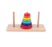 mophrati Juguete apilable de para Madera para niños y bebés, Anillos de Colores, Herramienta educativa lúdica para el Desarrollo del Aprendizaje temprano. Estos Anillos Son Diferentes tamaños y