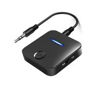 mophrati Kit de Altavoz para Coche, Adaptador Auxiliar transceptor Bluetooth 4, Adaptador Auxiliar Bluetooth Que Puede funcionar hasta 12 Horas para Aux