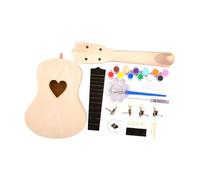 mophrati Kits de bricolaje para ukelele de 21 pulgadas, ensamblaje de Para madera sin terminar, divertido para padres e hijos, guitarra para niños, trabajo manual, accesorios