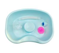 mophrati Lavabo De Champú Portátil Para Ancianos Postrados En Cama Lavabo De Champú Lavar El Cabello En La Cama Accesorio Fregadero Enjuague Fácil Tazón, verde, 46x35x12cm