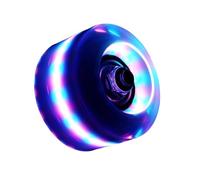 mophrati Light Up Quad Roller Good Grip LED Ruedas de patín Redondas Impermeables Reducción de la fricción Rueda Doble Chica dureza, Rosado Azul