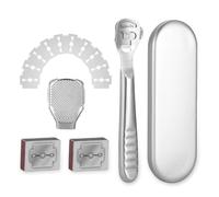 mophrati Lima para pies, afeitadora de callos de piel muerta acero inoxidable, raspador salón portátil profesional, cabezal repuesto para manicura y belleza