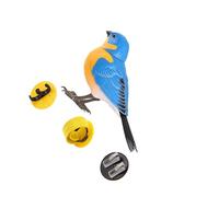 mophrati Lindo Juguete electrónico Interactivo con Forma de Loro parlante Que emite Divertidos Cantos y Mueve la Boca y la Cabeza al unísono para una , Azulejo , 13.5 x 9 cm