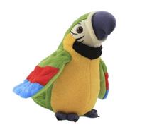 mophrati Loro parlante Resistente al Desgaste, Hermoso Juguete de Peluche, Juguetes Ajustables para pájaros con Fuente de alimentación batería, Buenos Regalos para niños, Verde