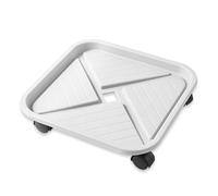 mophrati Maceta de plástico para maceta, soporte giratorio de 360 grados con ruedas para dormitorio, balcón, para bonsái, platillo, Gris, 36cm