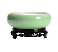 mophrati Maceta Robusta para bonsái, Resistente a Grietas y decoloración, de cerámica con Forma de Flor Loto para un Duradero, do, 16.5 x 15 x 6.5 cm