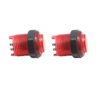 mophrati Máquina de juego con botón pulsador iluminado, accesorios originales transparentes, consola, interruptor colorido, piezas de inicio, autoensamblaje, Rojo